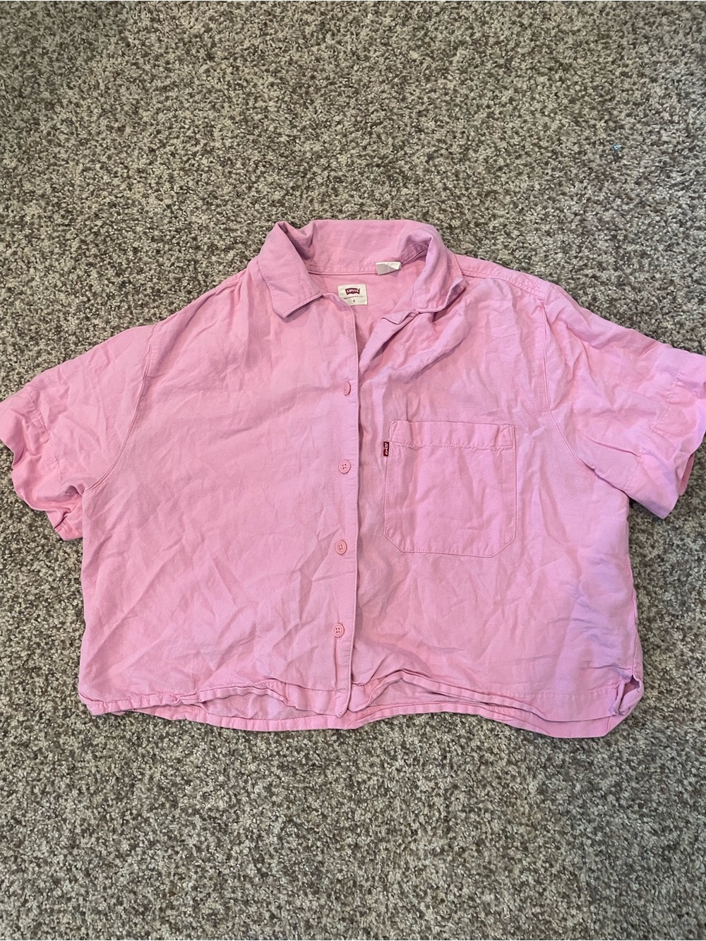 Levi's Light Pink Short-Sleeve Button-Down Shirt